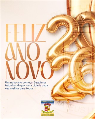 Photo by Prefeitura de Mateus Leme in Mateus Leme. May be an image of poster, banner, calendar and text that says 'FELIZ FILZO ANO Νν Um novo ano começa. Seguimos trabalhando por uma cidade cada vez melhor para todos. PREFEITURA rOAHM.m e LIME ADM. ADM.2025/2028 EUST'.